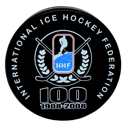 IIHF 100 Years Commemorative Hockey Puck – 1908–2008 Centennial
