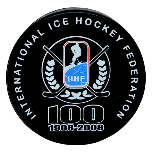 IIHF 100 Years Commemorative Hockey Puck – 1908–2008 Centennial