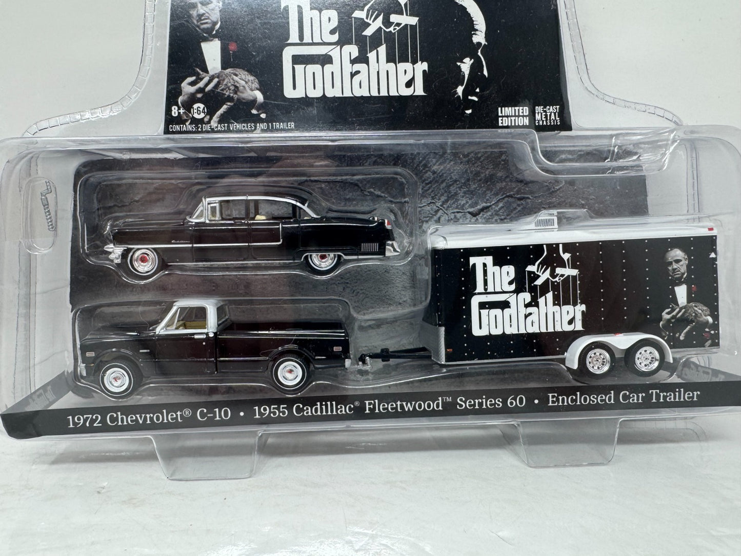 Greenlight Hollywood The Godfather 1972 Chevrolet C-10 & Cadillac 1:64 Diecast