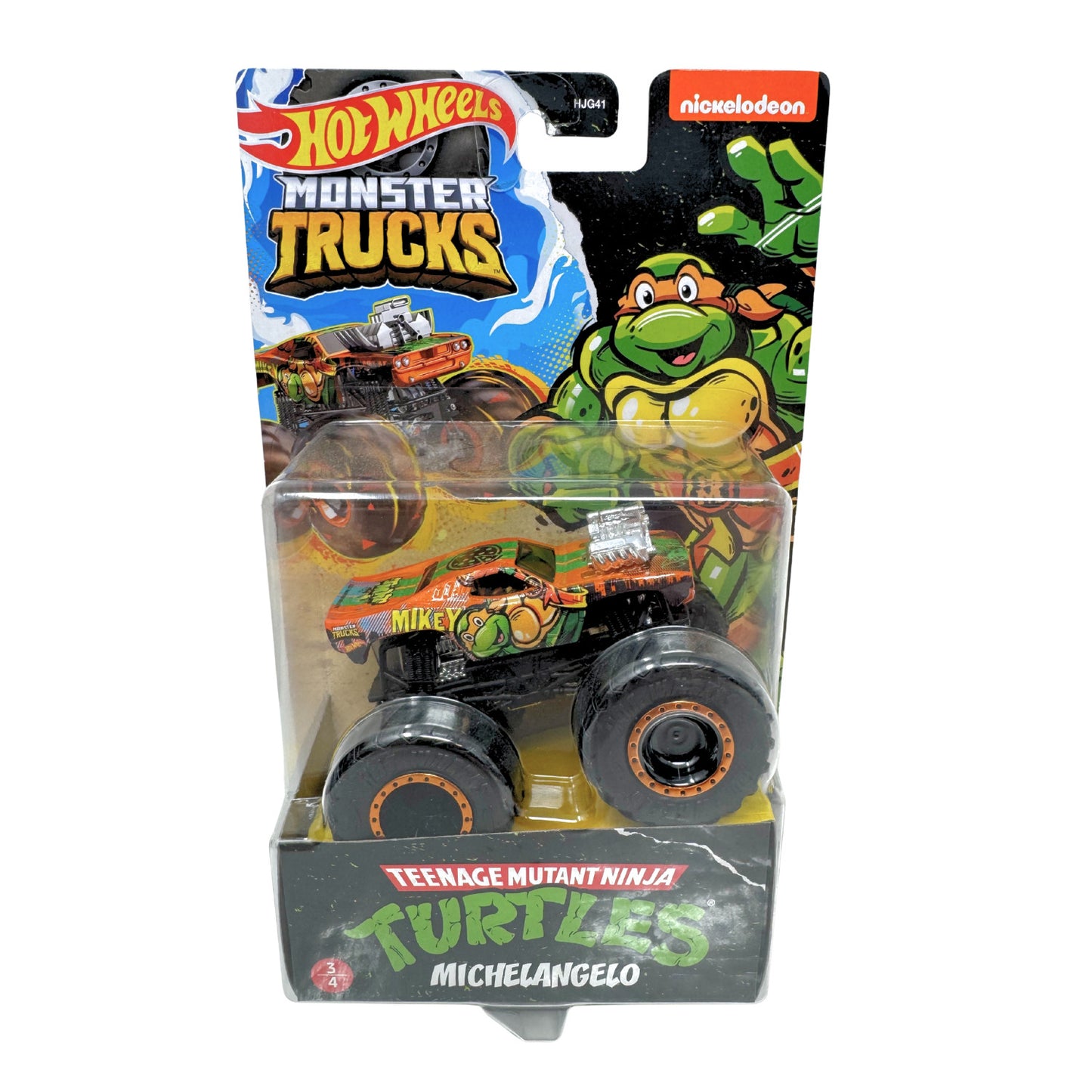 Hot Wheels Monster Trucks Michelangelo Teenage Mutant Ninja Turtles 1:64 Diecast