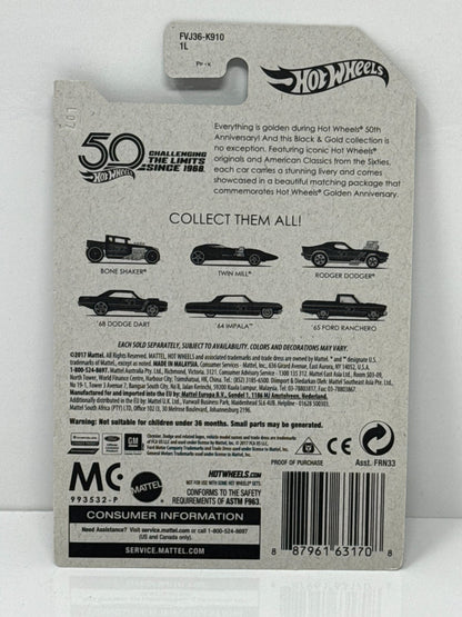 Hot Wheels 50th Anniversary Black Gold 1967 Chevrolet Camaro CHASE 1:64 Diecast