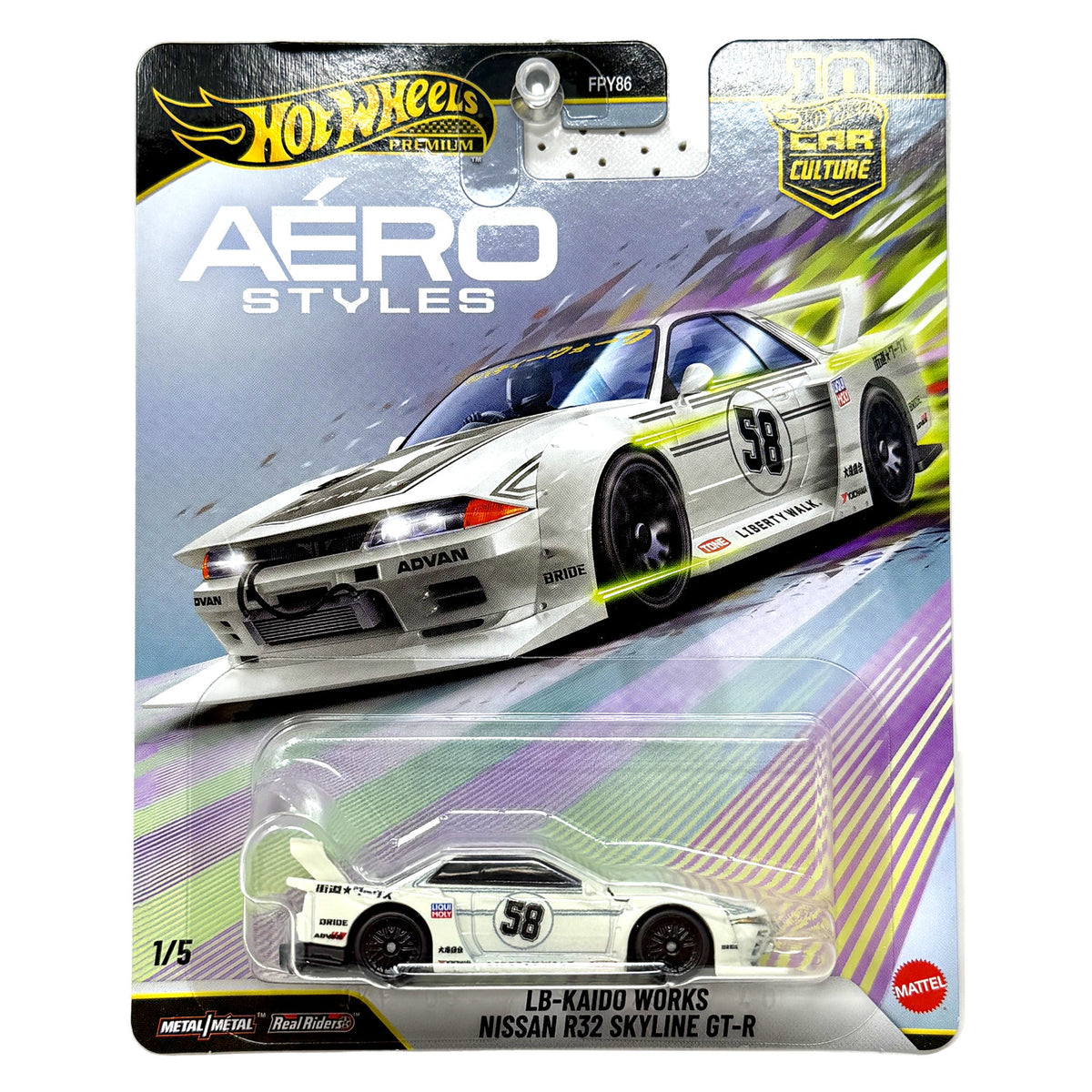 Hot Wheels Premium Aero Styles Kaido Works Nissan R32 Skyline GT-R 1:64 Diecast