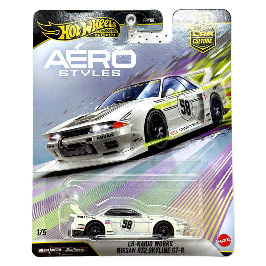 Hot Wheels Premium Aero Styles Kaido Works Nissan R32 Skyline GT-R 1:64 Diecast