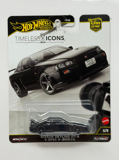 Hot Wheels Premium Timeless Icons Nissan Skyline GT-R V-Spec CHASE 1:64 Diecast