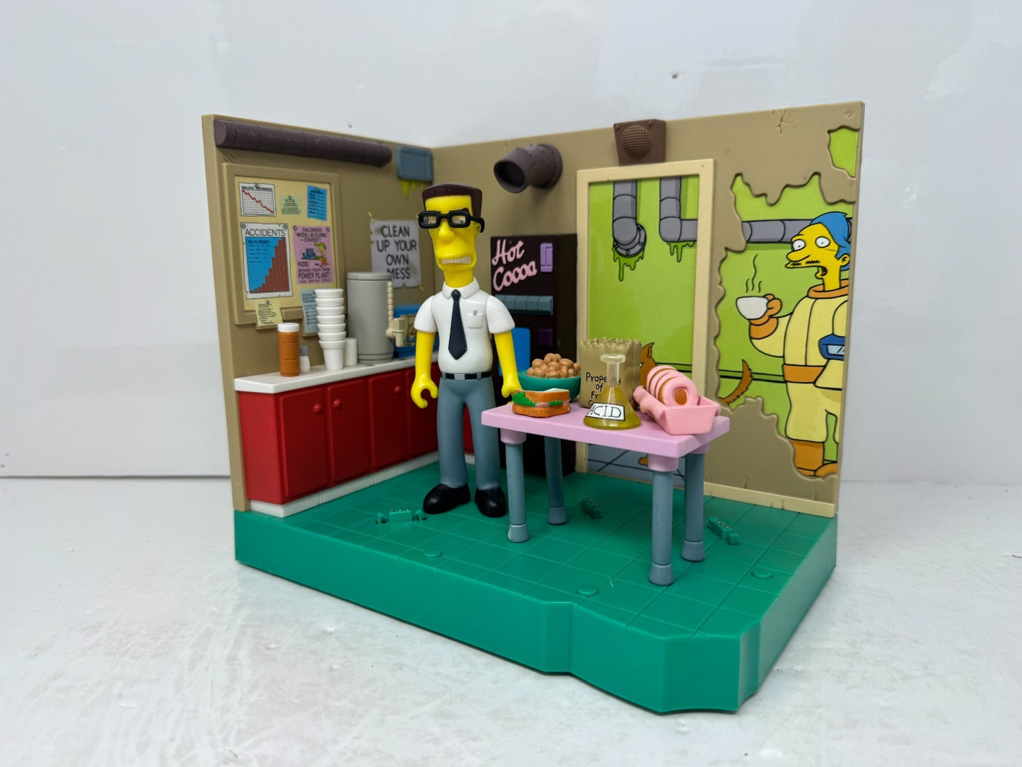 Simpsons World of Springfield Nuclear Power Plant Lunchroom with Frank Grimes
