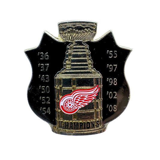 Detroit Red Wings Stanley Cup Champions Vintage NHL Hockey Lapel Pin