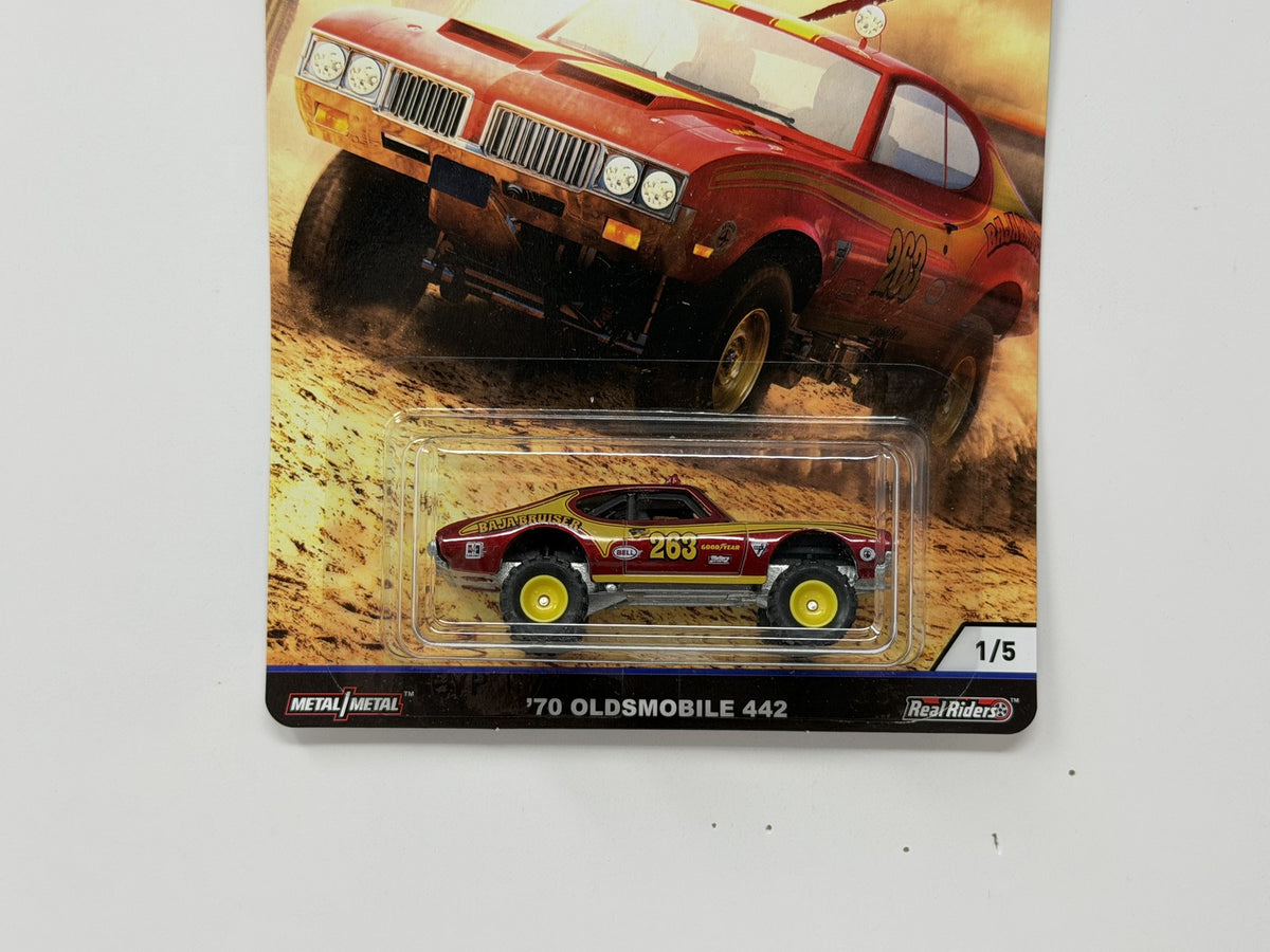 Hot Wheels Premium Desert Rally 1970 Oldsmobile 442 1:64 Diecast