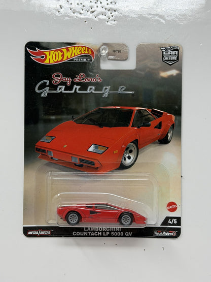 Hot Wheels Premium Jay Leno Garage Lamborghini Countach LP 5000 QV 1:64 Diecast