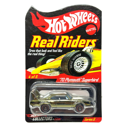 Hot Wheels Real Riders Series 6 1970 Plymouth Superbird 1:64 Diecast Green