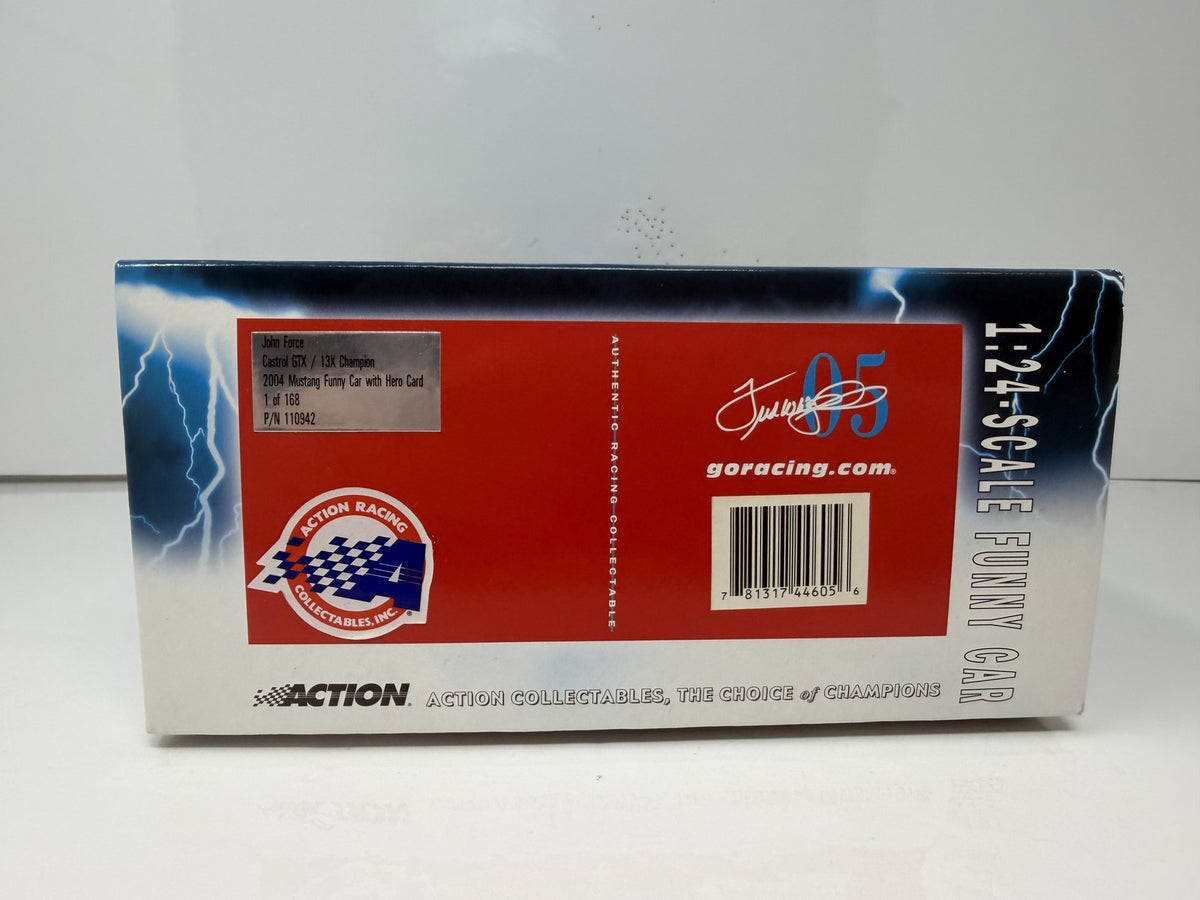 Action NHRA John Force Castrol 2004 Mustang w/ Hero Card 1 of 168 1:24 Diecast