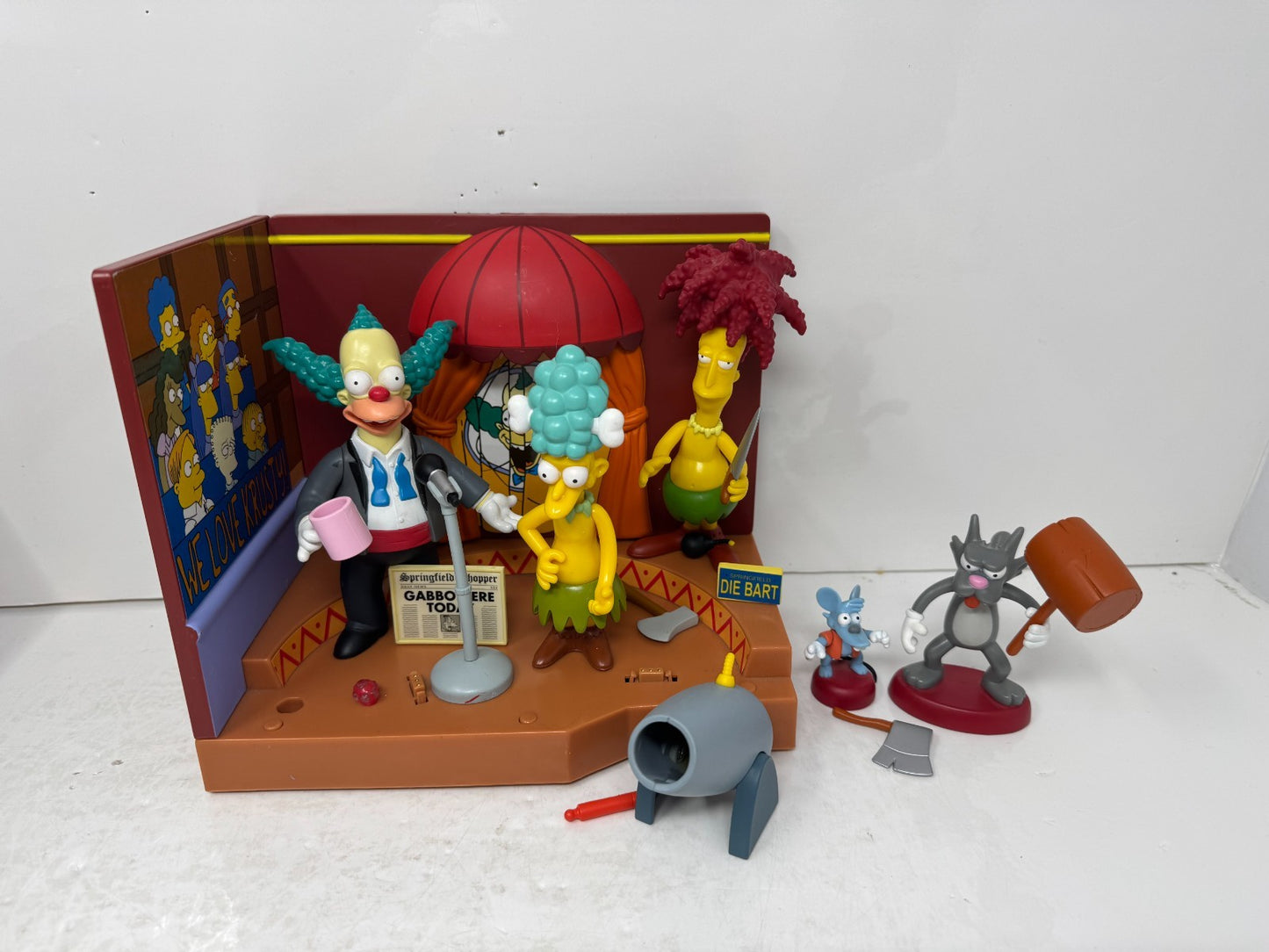 Simpsons World of Springfield Krusty Show Krustylu Studios Playmates Playset