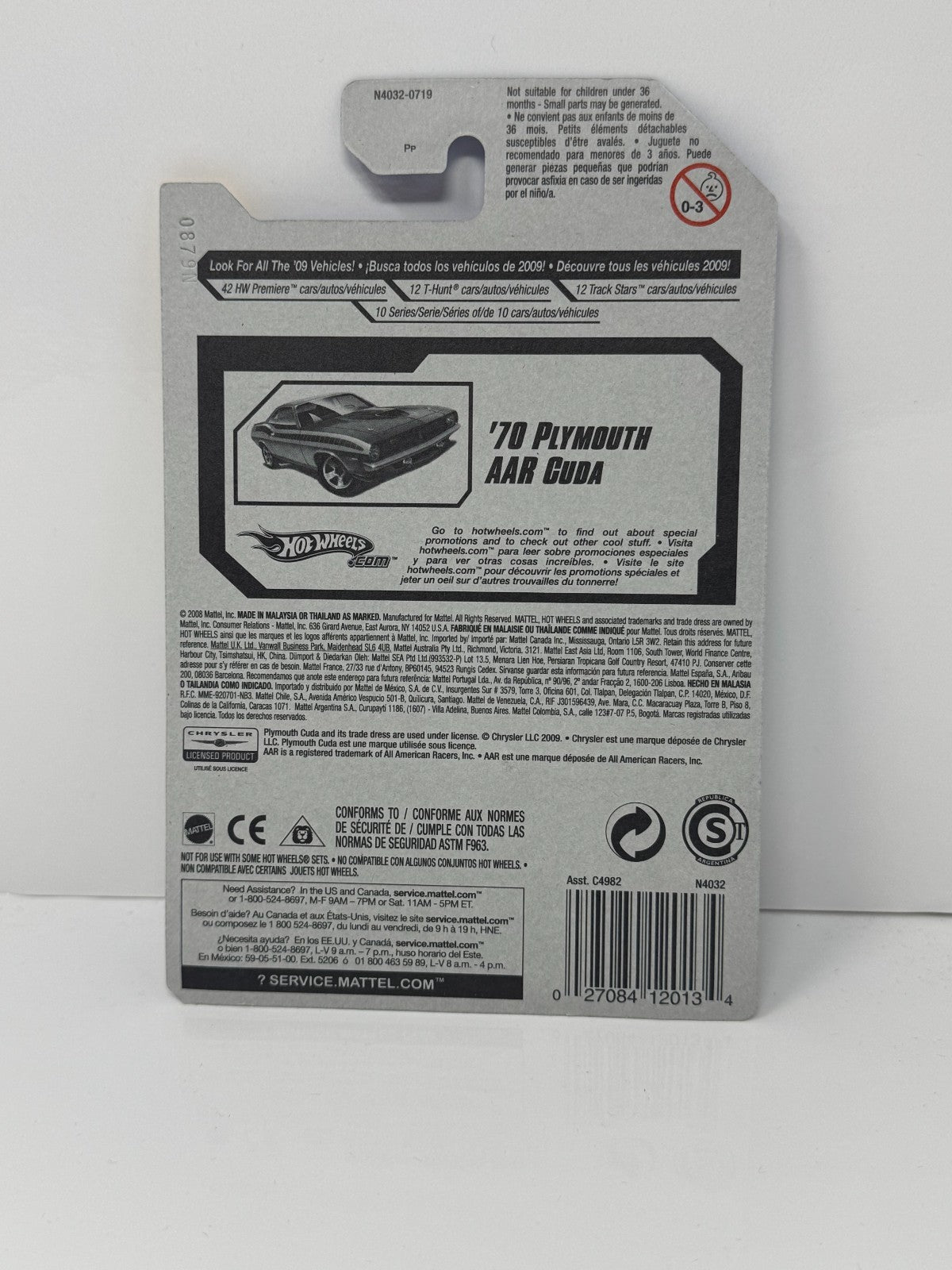Hot Wheels Premiere 1970 Plymouth AAR Cuda 1:64 Diecast Green