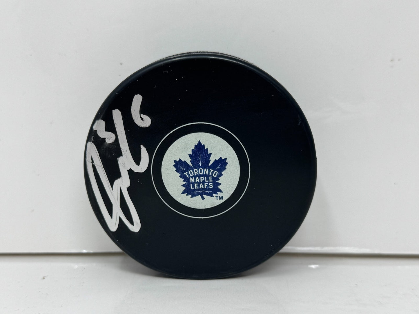 Jack Campbell Toronto Maple Leafs Signed NHL Autograph Puck Silver Auto