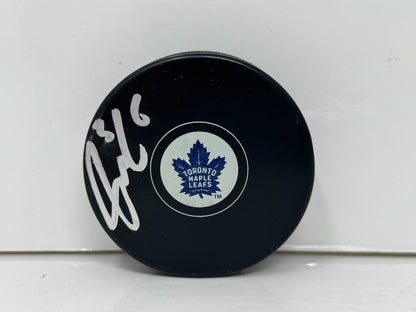 Jack Campbell Toronto Maple Leafs Signed NHL Autograph Puck Silver Auto