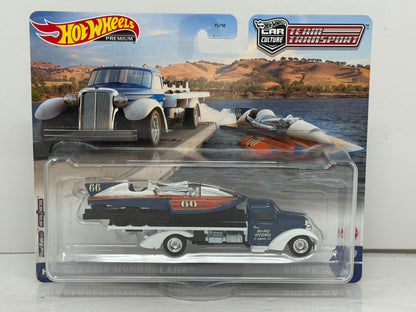 Hot Wheels Premium Team Transport #49 HW Hydroplane & Speed Waze 1:64 Diecast