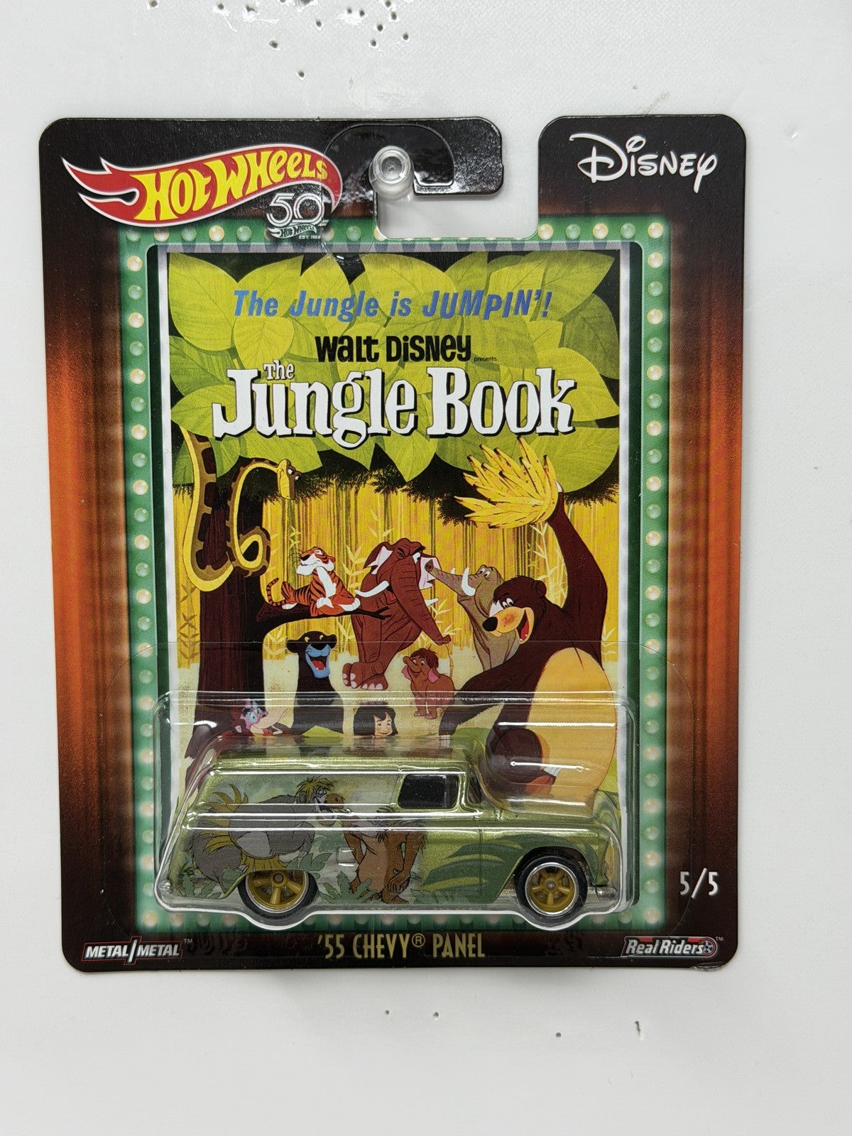 Hot Wheels Disney The Jungle Book 1955 Chevy Panel 1:64 Diecast Real Riders