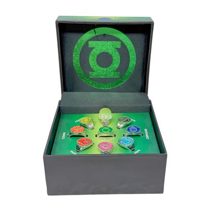 DC Green Lantern Emotional Spectrum 9-Ring Set Adjustable Collector Box