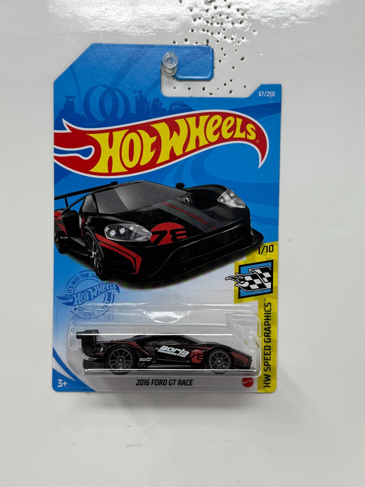 Hot Wheels Speed Graphics 2016 Ford GT Race 1:64 Diecast Black