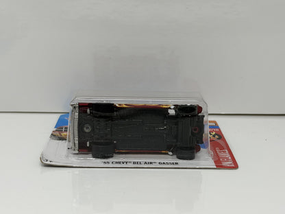 Hot Wheels HW Flames 1955 Chevy Bel Air Gasser Red 1:64 Diecast Short Card