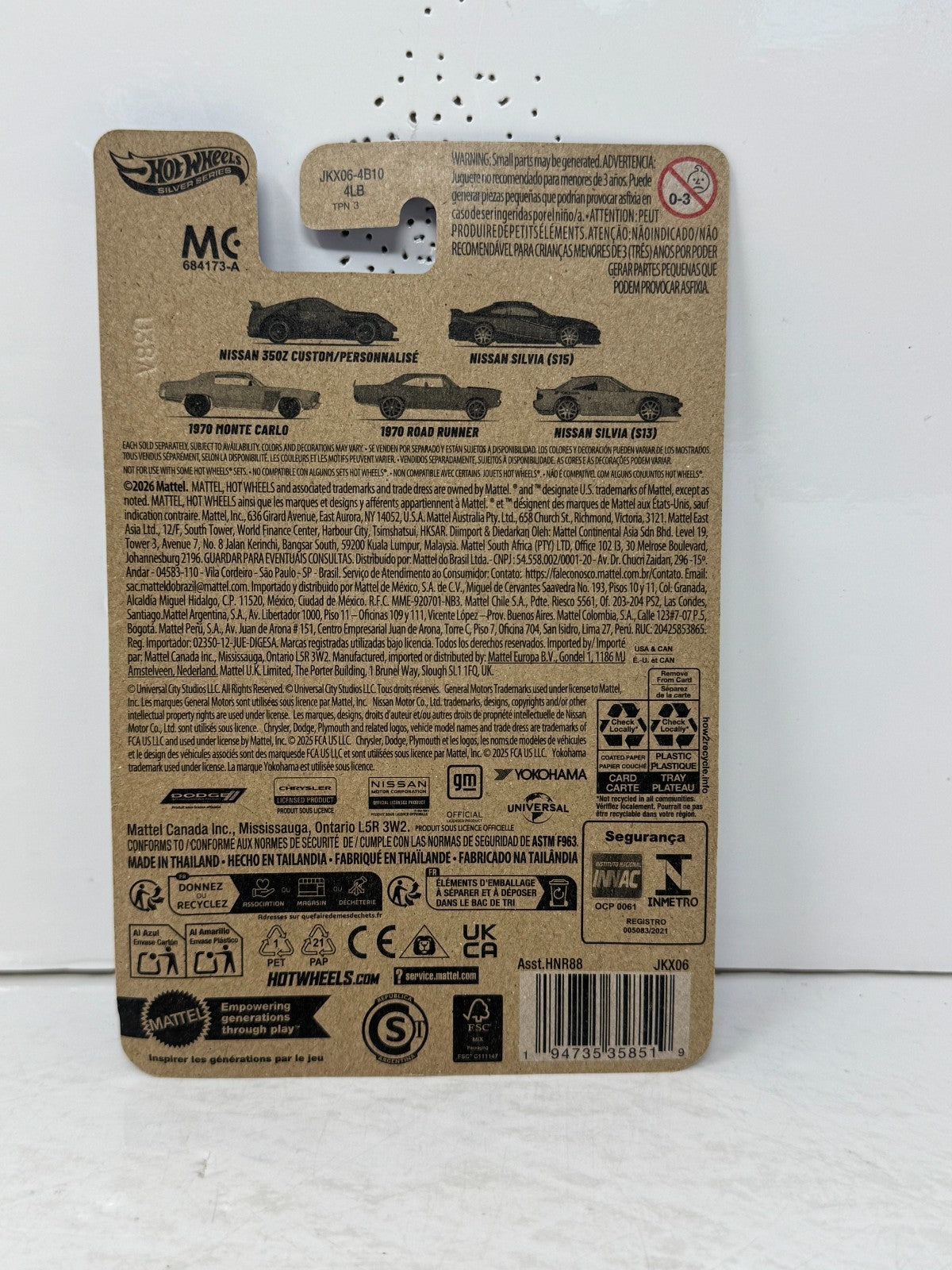 Hot Wheels Fast & Furious Tokyo Drift Nissan Silvia S15 1:64 Diecast