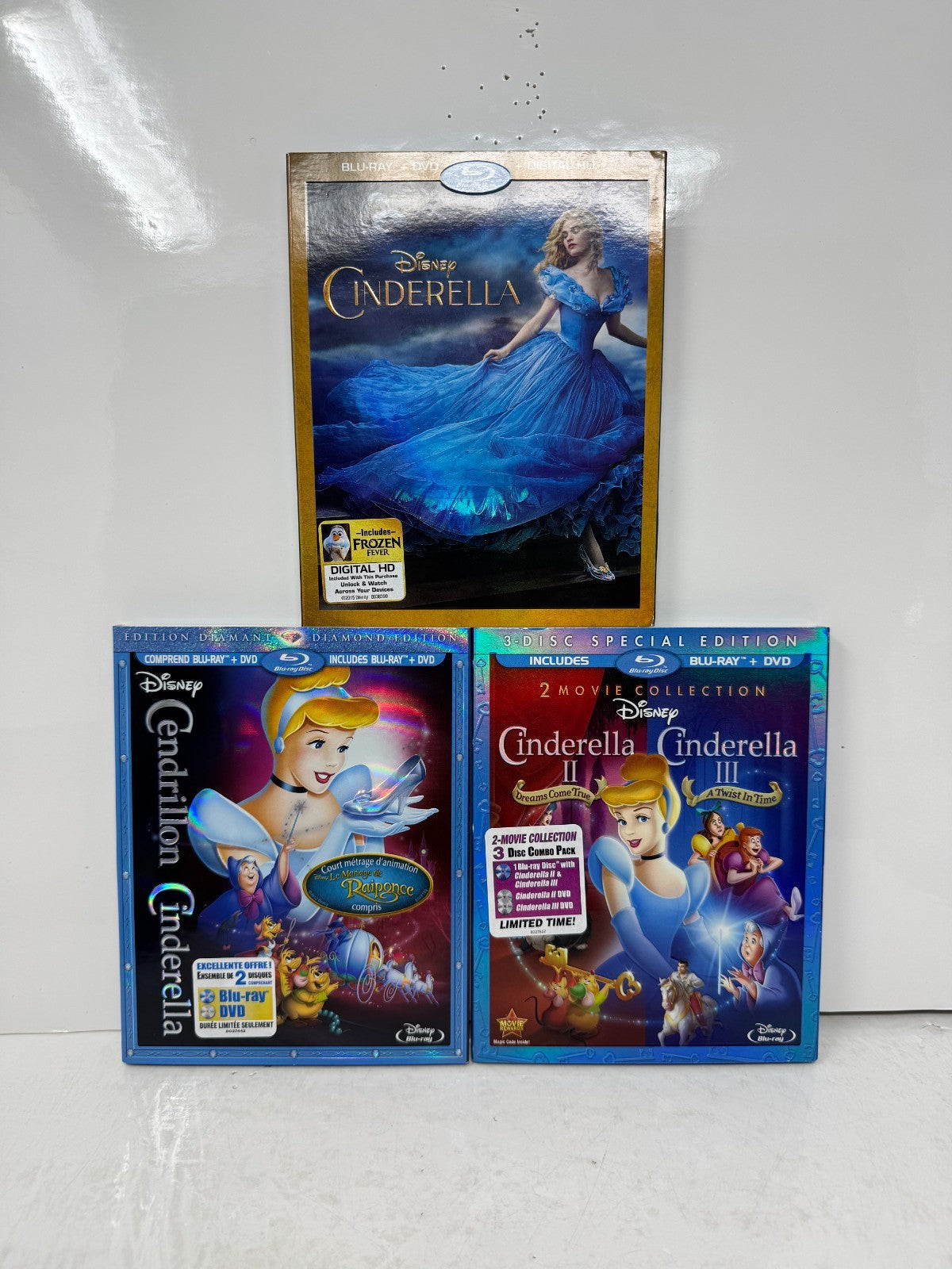 Cinderella (Blu-ray) Disney Animated & Live Action 4-Movie Collection
