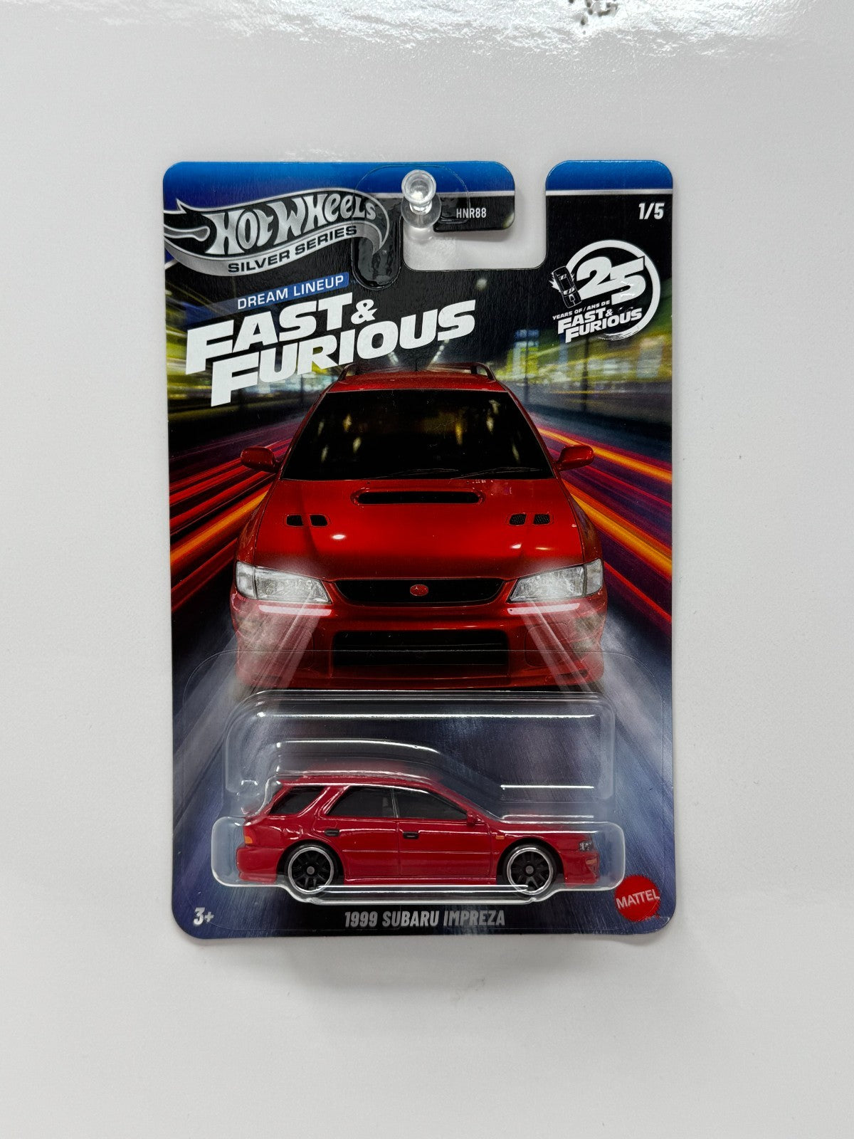 Hot Wheels Fast & Furious Dream Lineup 1999 Subaru Impreza 1:64 Diecast