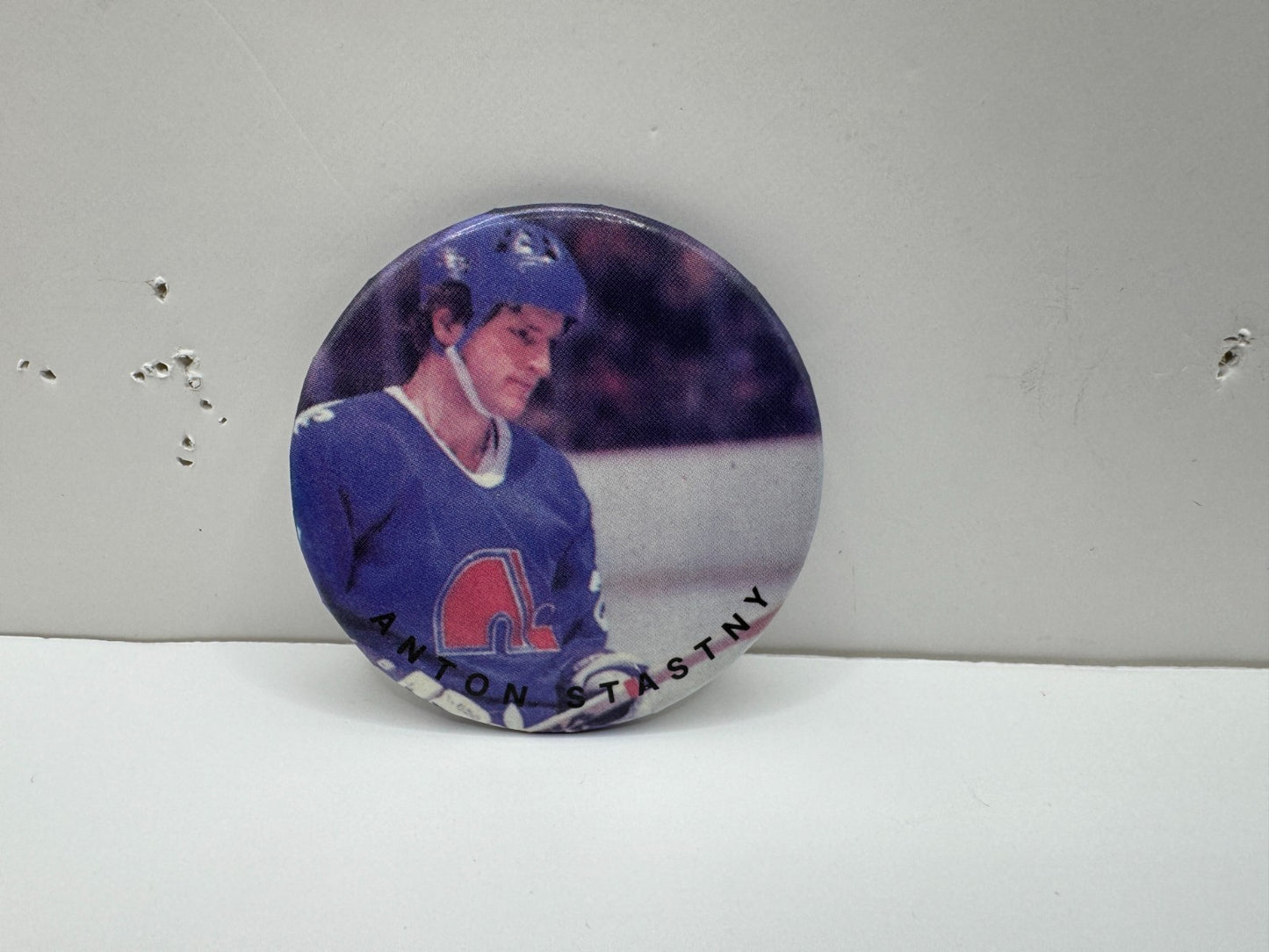 Anton Stastny Quebec Nordiques NHL Hockey Button Pin
