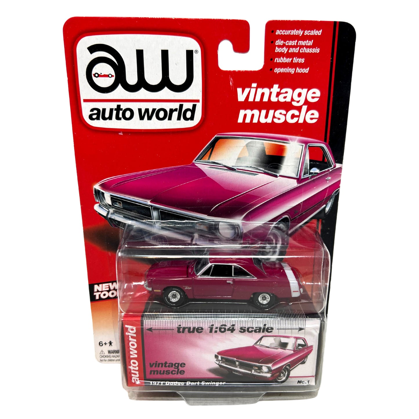 Auto World  1971 Dodge Dart Swinger Vintage Muscle 1:64 Scale Diecast