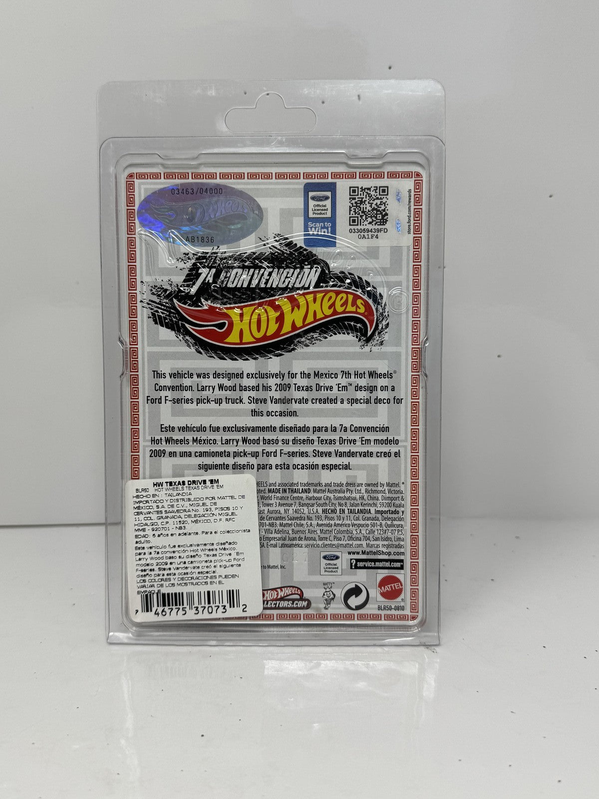 Hot Wheels 2014 Mexico Convention Texas Drive 'Em 1:64 Diecast