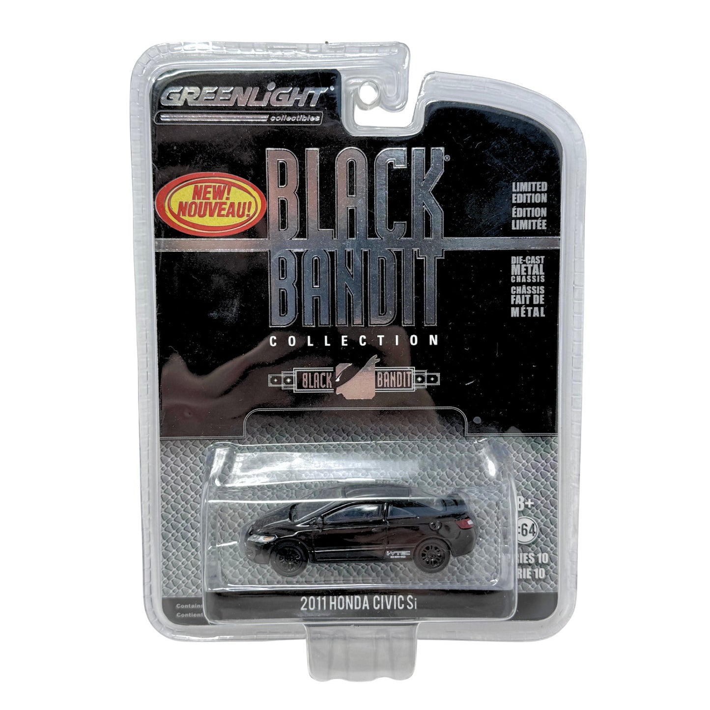 Greenlight Black Bandit 2011 Honda Civic Si 1:64 Diecast