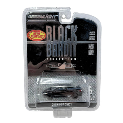 Greenlight Black Bandit 2011 Honda Civic Si 1:64 Diecast