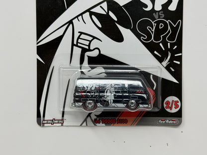Hot Wheels MAD 1966 Dodge A100 Spy vs Spy Black 1:64 Diecast Real Riders