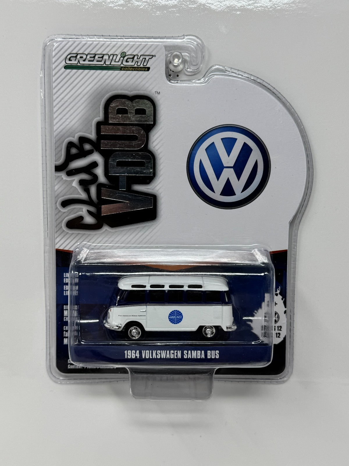 Greenlight Club V-Dub 1964 Volkswagen Samba Bus Pan Am 1:64 Diecast