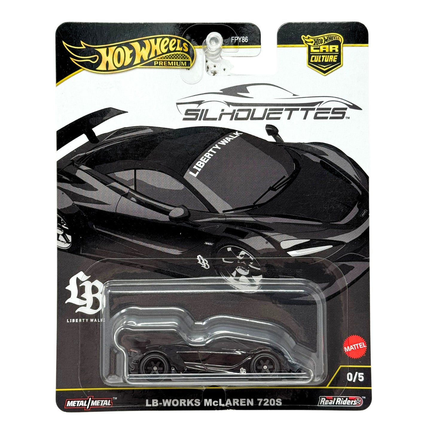 Hot Wheels Premium Silhouettes LB-Works McLaren 720S CHASE 0/5 1:64 Diecast