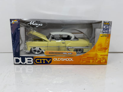 Jada Dub City Oldskool 1953 Chevy Bel Air 1:24 Diecast Maya Wheels 22 Inch