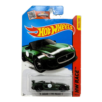 Hot Wheels Race 2015 Jaguar F-Type Project 7 1:64 Diecast Green