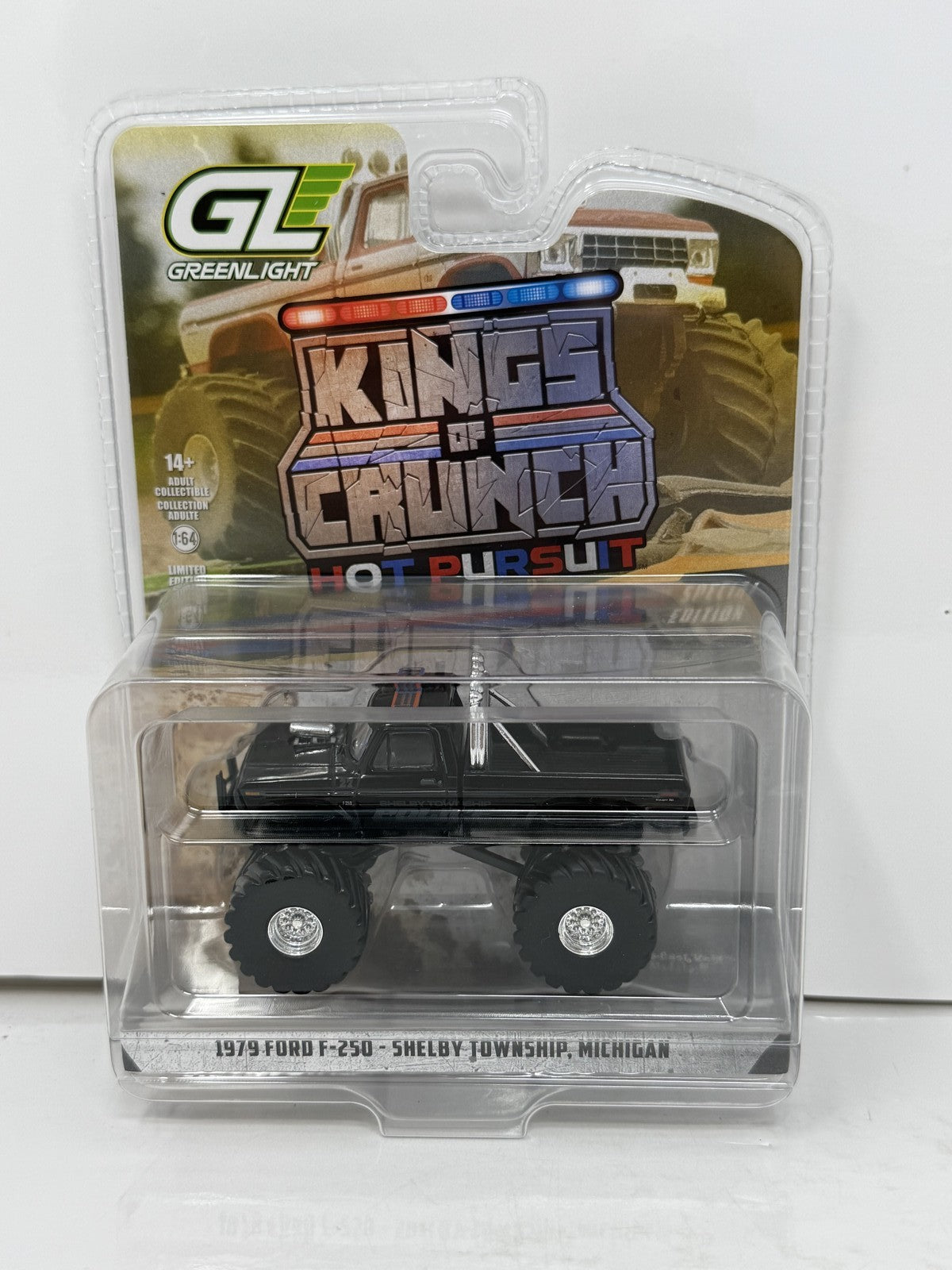 Greenlight Kings of Crunch Hot Pursuit 1979 Ford F-250 Michigan 1:64 Diecast