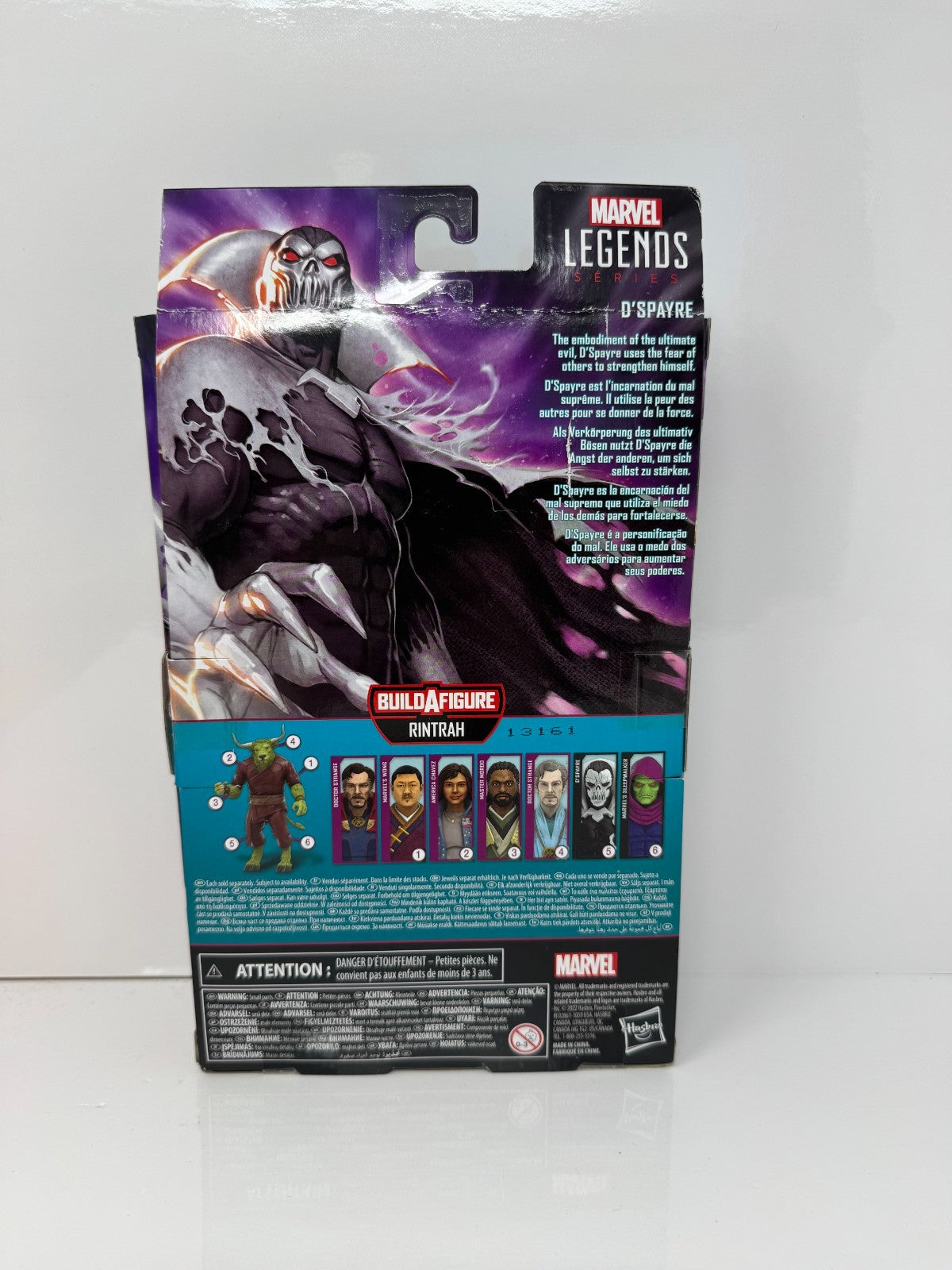 Marvel Legends Multiverse of Madness D'Spayre Action Figure w/ Rintrah BAF Piece