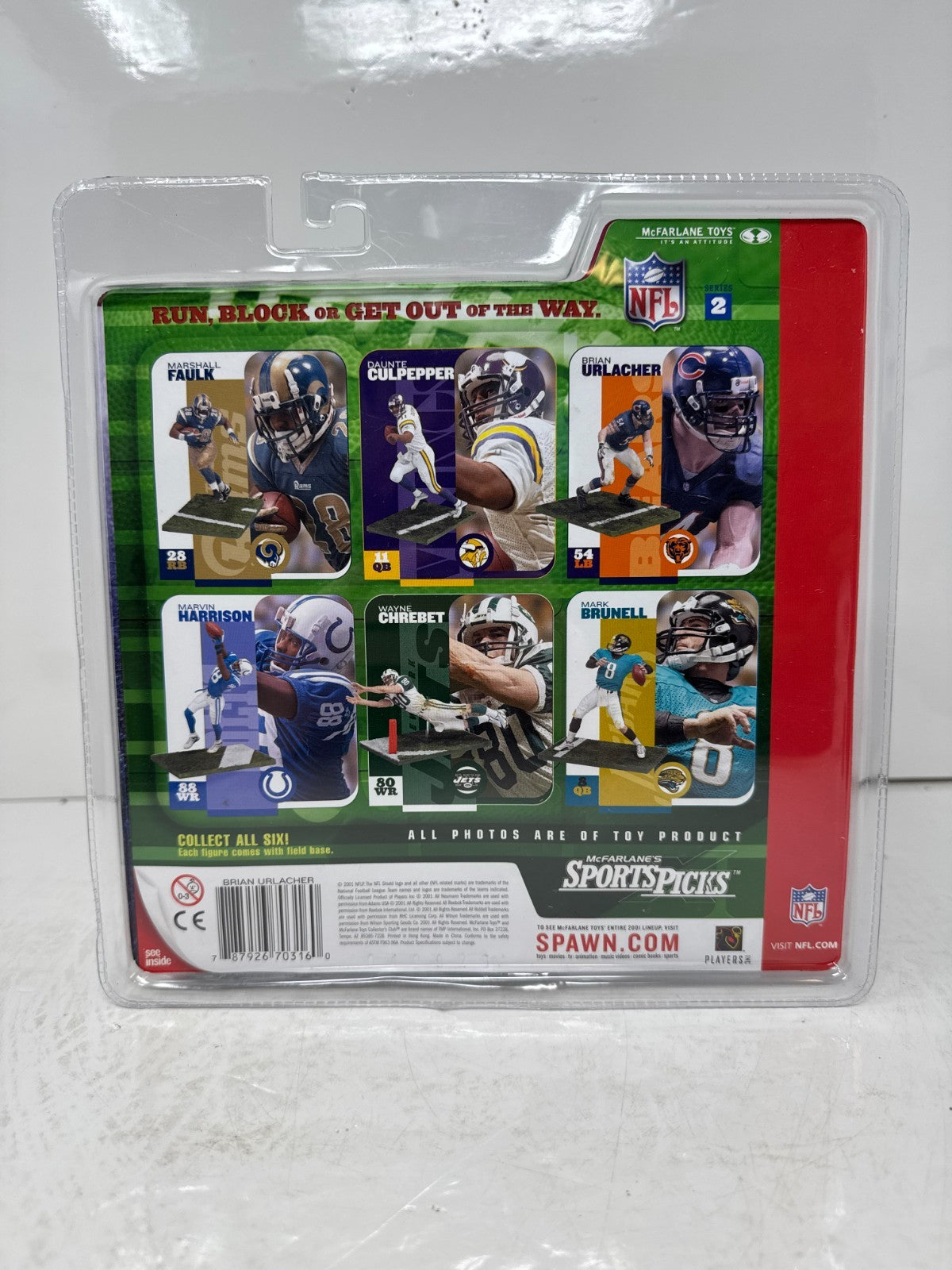 McFarlane NFL Brian Urlacher Chicago Bears Series 2 Dirty Variant Figure