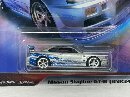 Hot Wheels Premium Fast & Furious Nissan Skyline GTR (BNR34) 1:64 Diecast