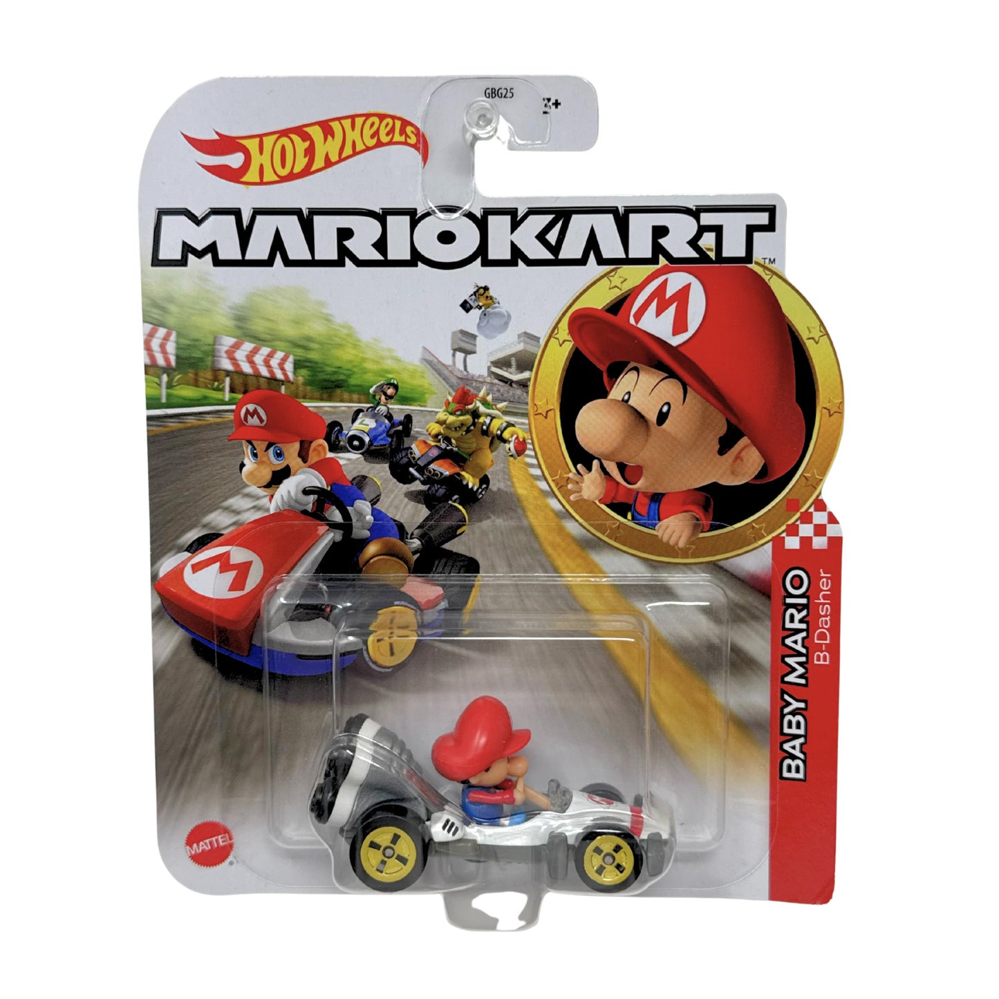 Hot Wheels Mario Kart Baby Mario B-Dasher 1:64 Diecast