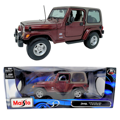 Maisto Special Edition Jeep Wrangler Sahara 1:18 Diecast Maroon Car