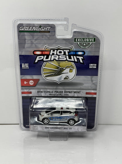 Greenlight Hot Pursuit Hyattsville Police 2017 Chevrolet Bolt EV 1:64 Diecast