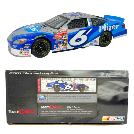 Team Caliber NASCAR Mark Martin #6 Pfizer 2001 Ford Taurus 1:24 Diecast