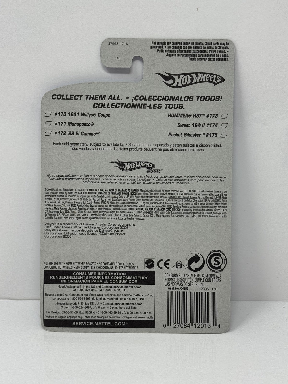 Hot Wheels 1941 Willys Coupe 1:64 Diecast V2