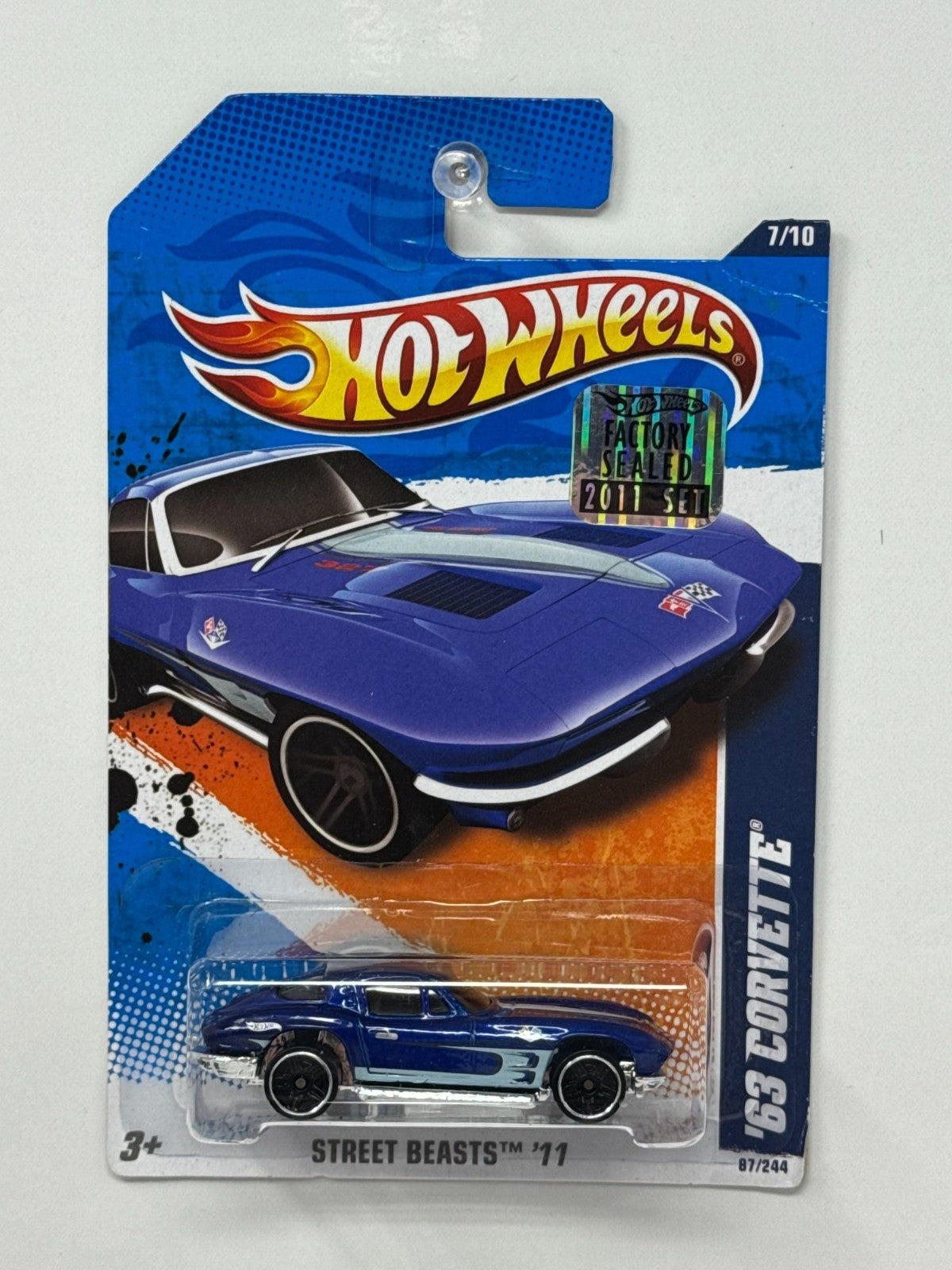 Hot Wheels Street Beasts 1963 Chevy Corvette 1:64 Diecast Factory Sealed