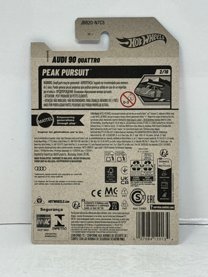 Hot Wheels Peak Pursuit Audi 90 Quattro 1:64 Diecast Silver