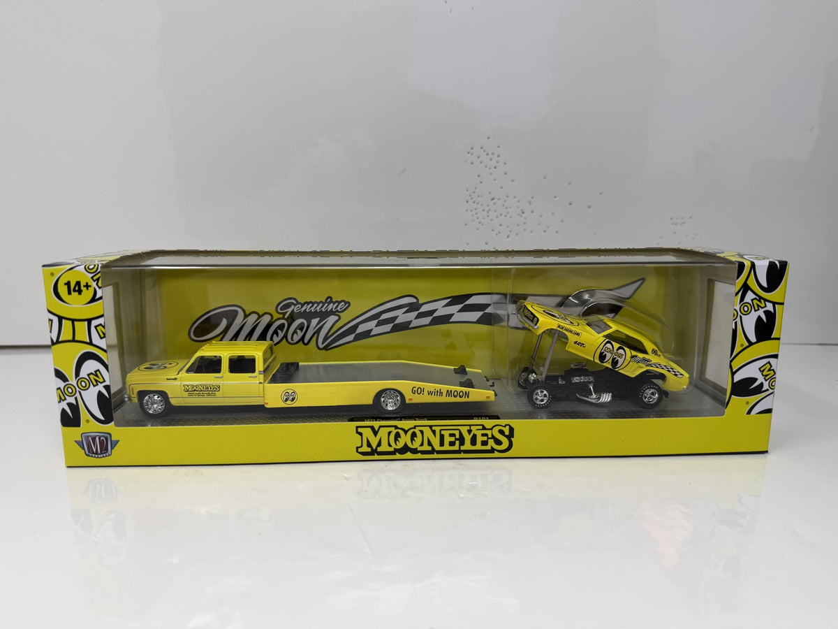 M2 Machines Mooneyes 1969 Chevy Camaro Funny Car & Ramp Truck 1:64 Diecast