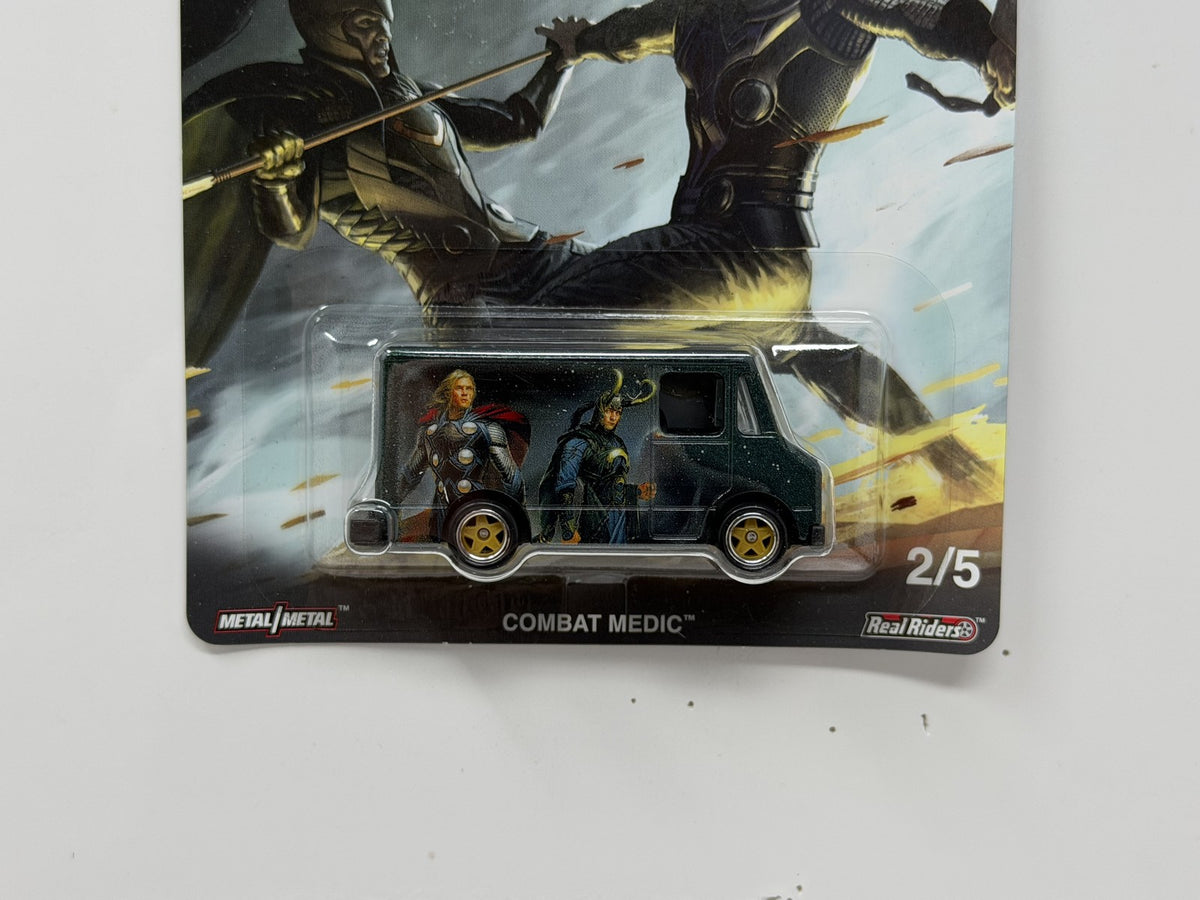 Hot Wheels Marvel Studios Thor Combat Medic 1:64 Diecast Real Riders