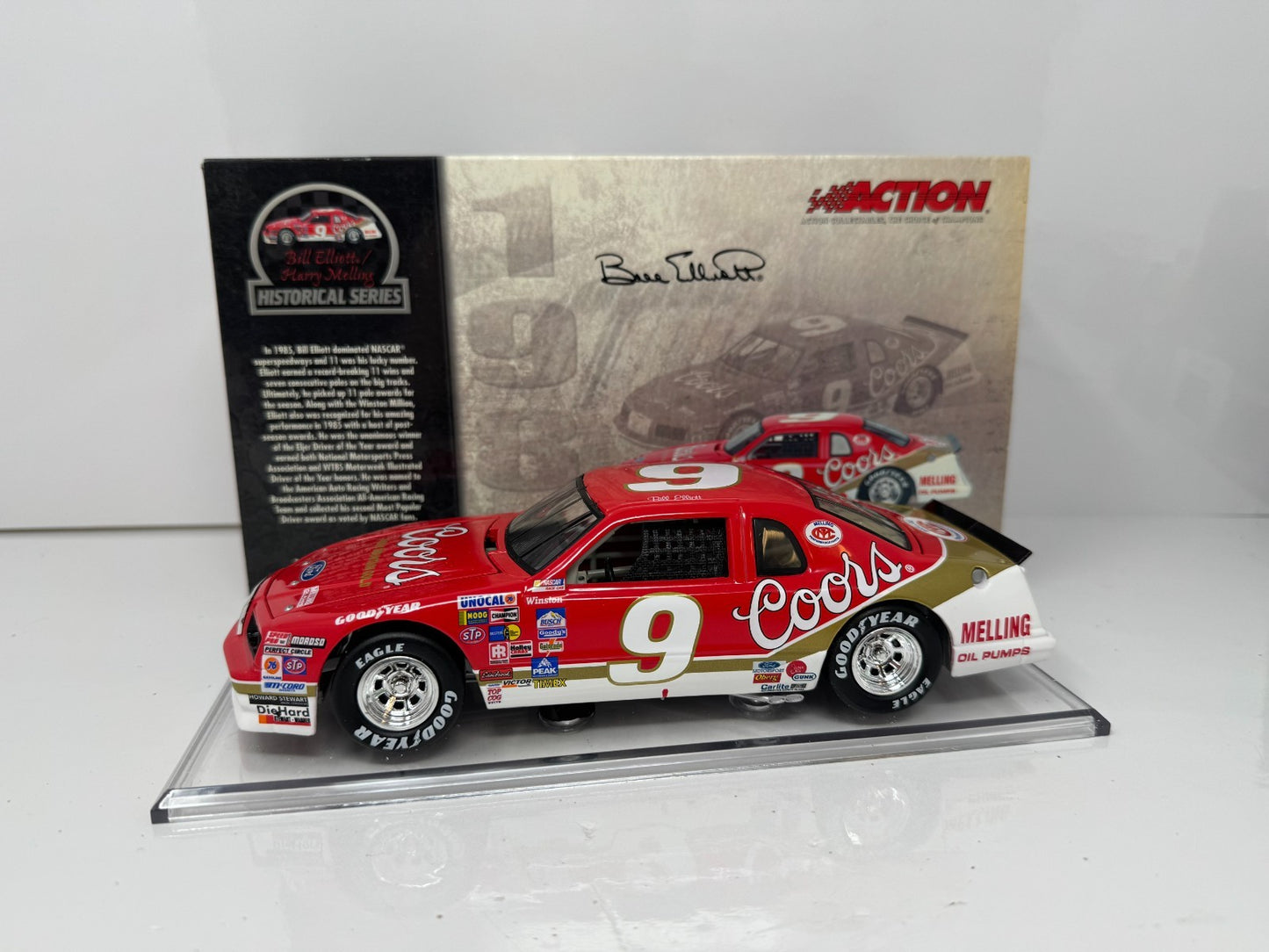 Action NASCAR Historical Bill Elliott #9 Coors 1985 Thunderbird 1:24 Diecast